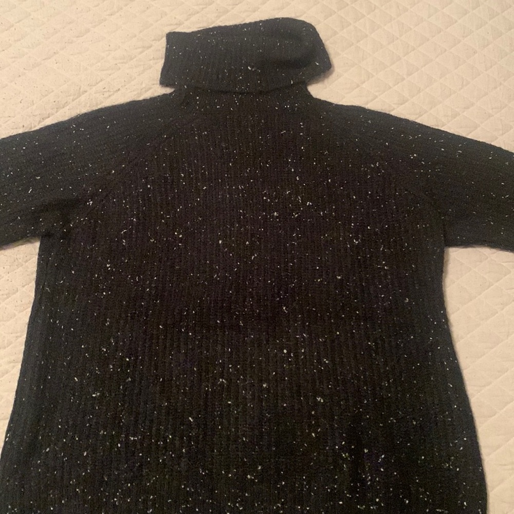 Black and white turtleneck